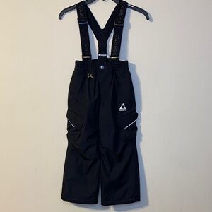 Gerry Winter Kids Black Snow Pants With Removable Suspenders Strap Size XS-5/6